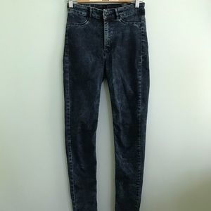 High waisted skinny jeans